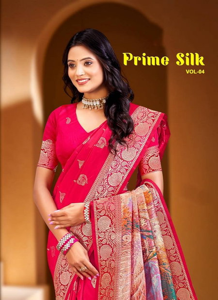Prime Silk Vol 4 By Bunawat Silk With Digital Pallu Saree Wholesale Online